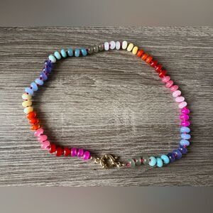 Bohemian rainbow necklace N219